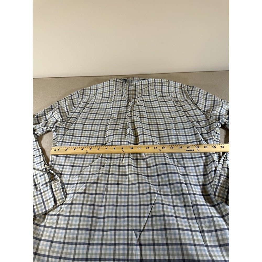 Peter Millar Shirt Adult Medium Green Gingham Plaid Button Down Quality Mens - Picture 9 of 12
